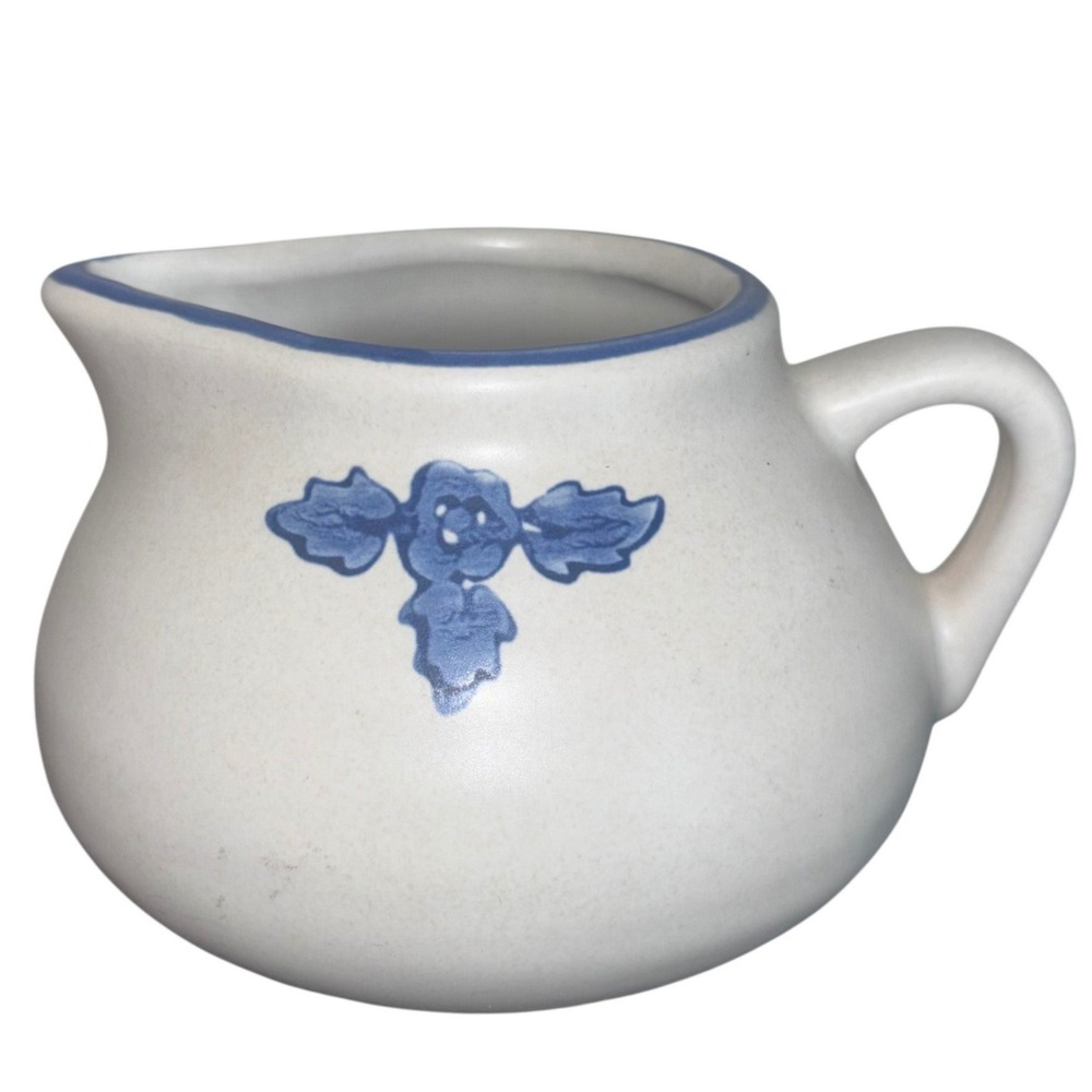 Vintage Pfaltzgraff Yorktowne Gravy‎ Sauce Boat | Blue | 414Y Pitcher Stoneware